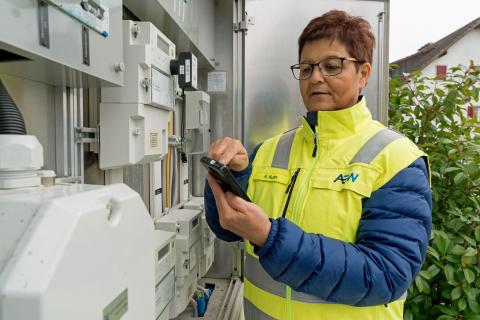 Stromableser der AEW sind unterwegs